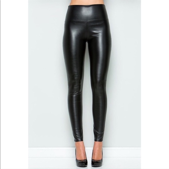 Boutique with Grace Soft & Stretchy Faux Leather Leggings NIP - Picture 5 of 11